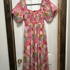 Floral Patchwork Maxi Dress